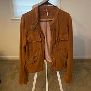 Free People Suede Cropped Jacket